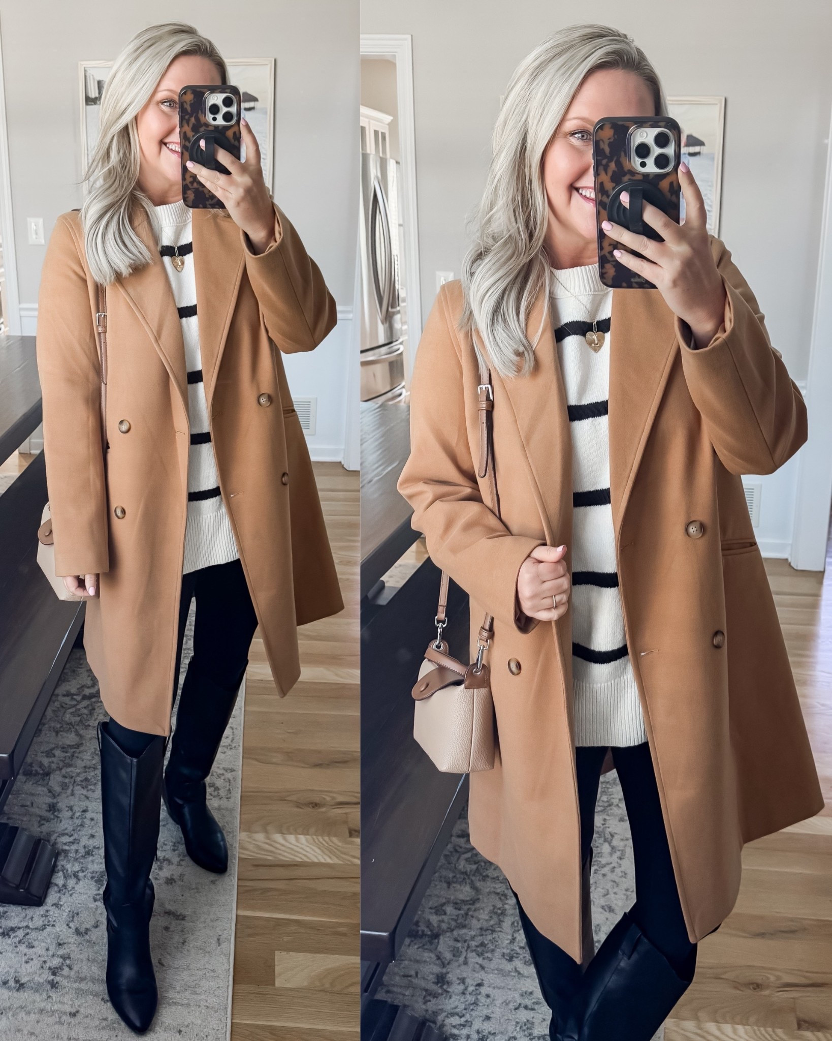 Today’s church outfit
Love this long wool coat from Amazon! Coat is under $43! My striped tunic sweater is on sale for under $24! I’m in size small in both the coat and sweater. 

#LTKOver40 #LTKootd #LTKFindsUnder50