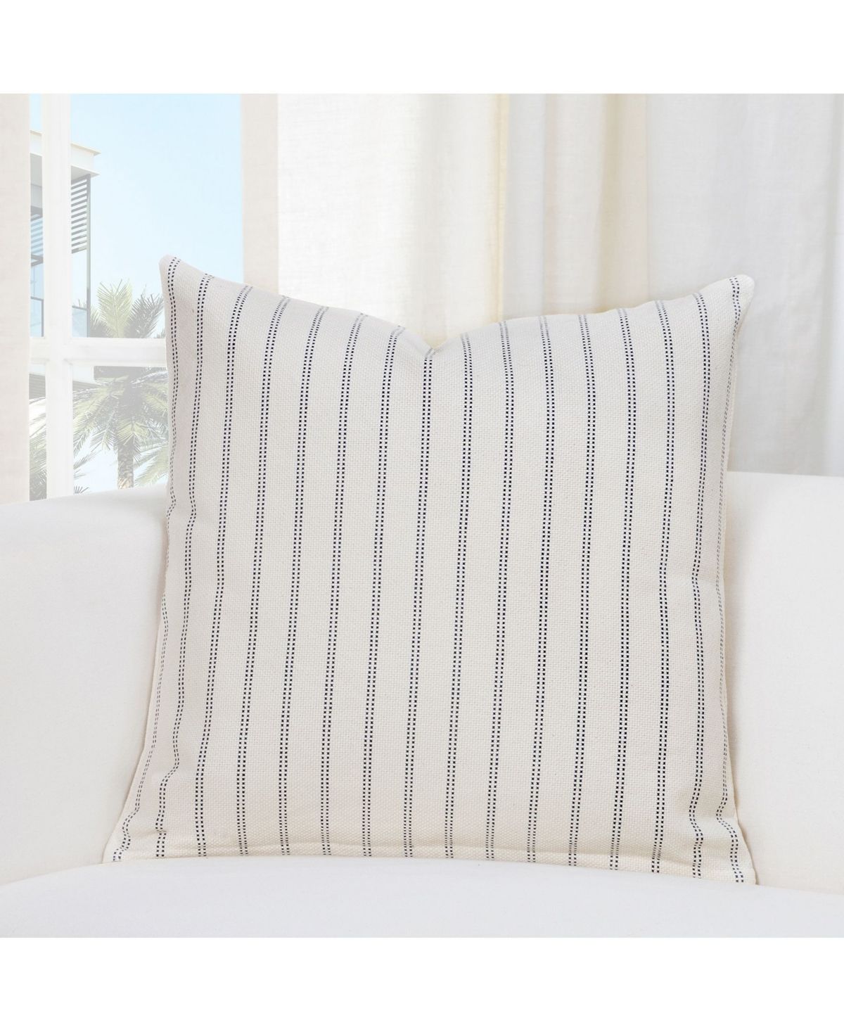 Siscovers Ticked Stripe Burlap Decorative Pillow, 26" x 26 | Macys (US)
