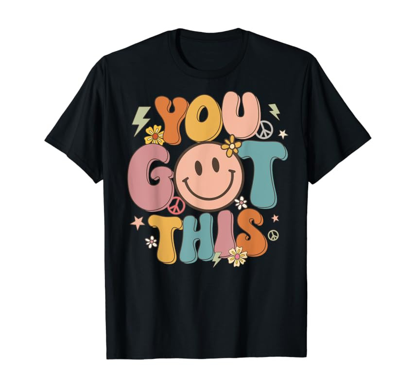 Groovy Motivational Testing Day Teacher Student You Got This T-Shirt | Amazon (US)
