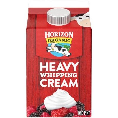 Horizon Organic Heavy Whipping Cream - 16 fl oz (1pt) | Target