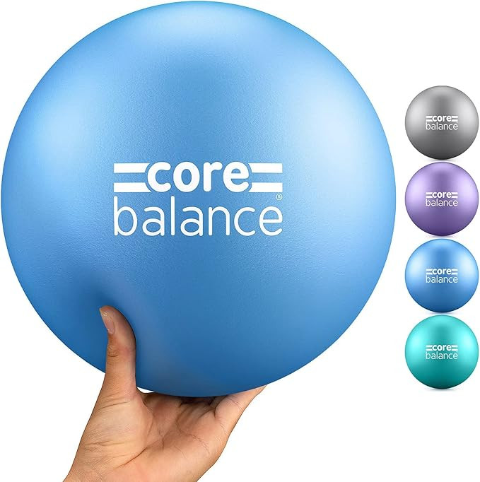 Pilates Ball 9 Inch Anti Burst, Core Ball with Inflation Tube, Mini Pilates Ball for Physical The... | Amazon (US)