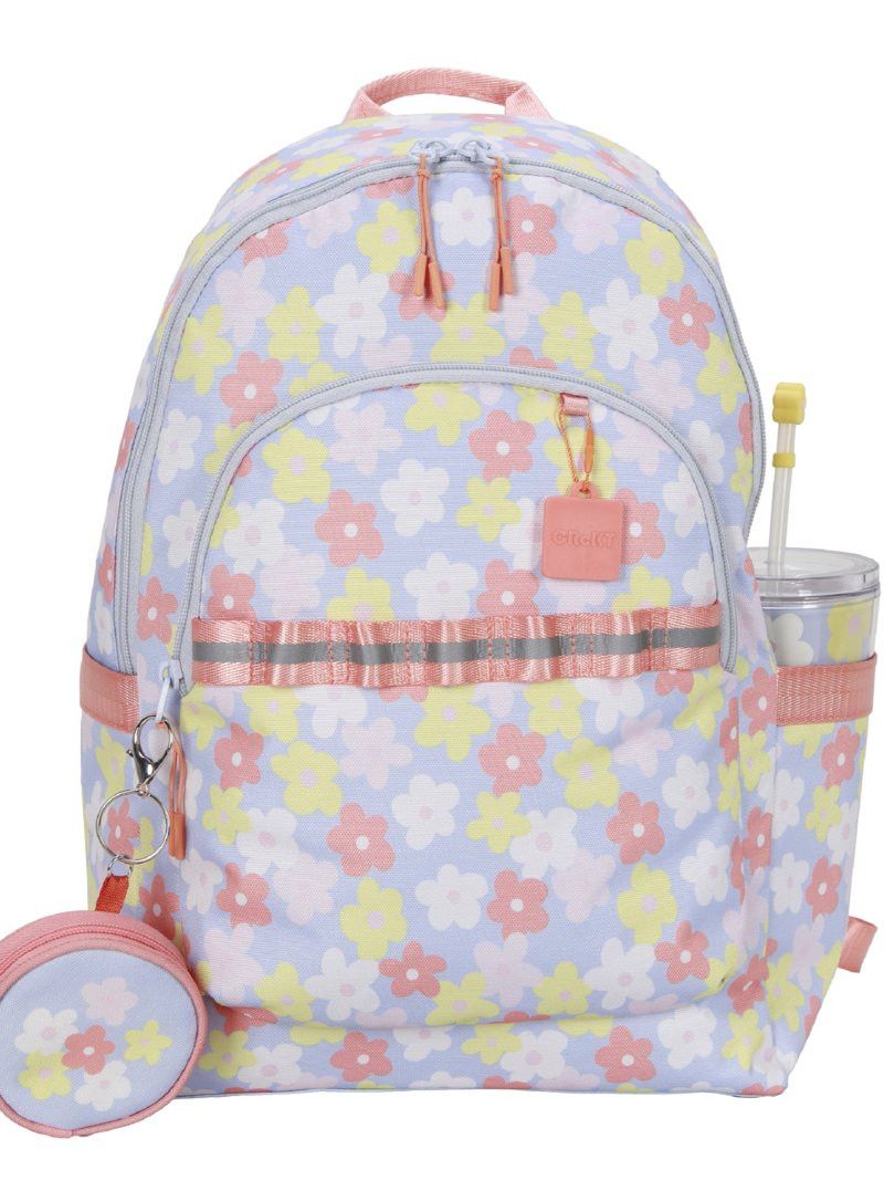 CRCKT Girls Floral Print Backpack Set, 3-Piece, Purple | Walmart (US)