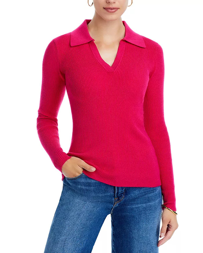 Ribbed Johnny Collar Sweater | Bloomingdale's (US)
