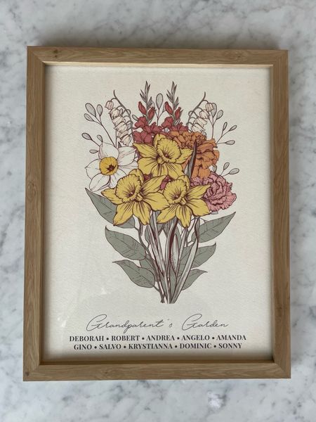 BIRTH FLOWER ART | Perfect gift for parents and grandparents! 🌹🌸🌺🌷🌻💐🪷🪻🌼

#LTKGiftGuide