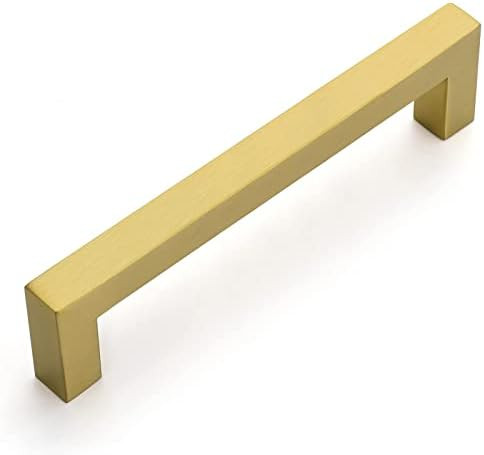 Haliwu 10 Pack/Cabinet Pulls, Brushed Brass Cabinet Pulls 6-1/4 inch Gold Cabinet Handles Brass Draw | Amazon (US)