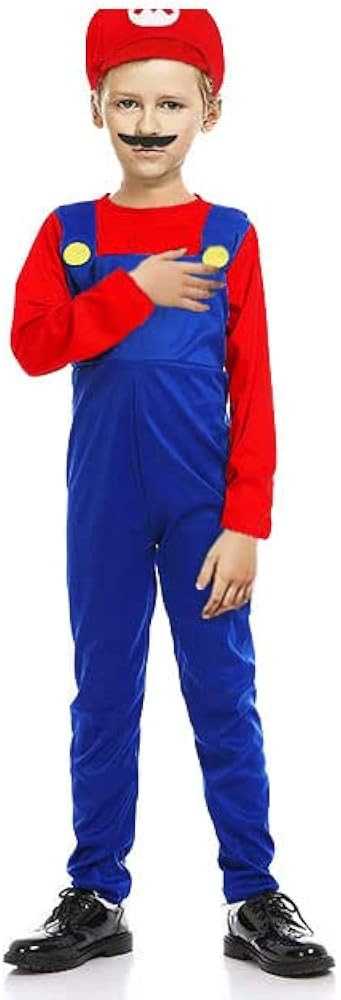Super Brothers Halloween Kids Cosplay Costume Mario Brothers | Amazon (US)
