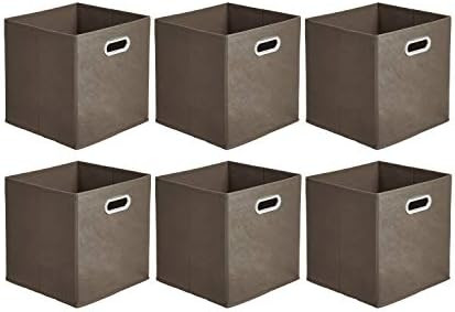 AmazonBasics Collapsible Fabric Storage Cubes with Oval Grommets, Pack of 6 : Amazon.de: Home & K... | Amazon (DE)