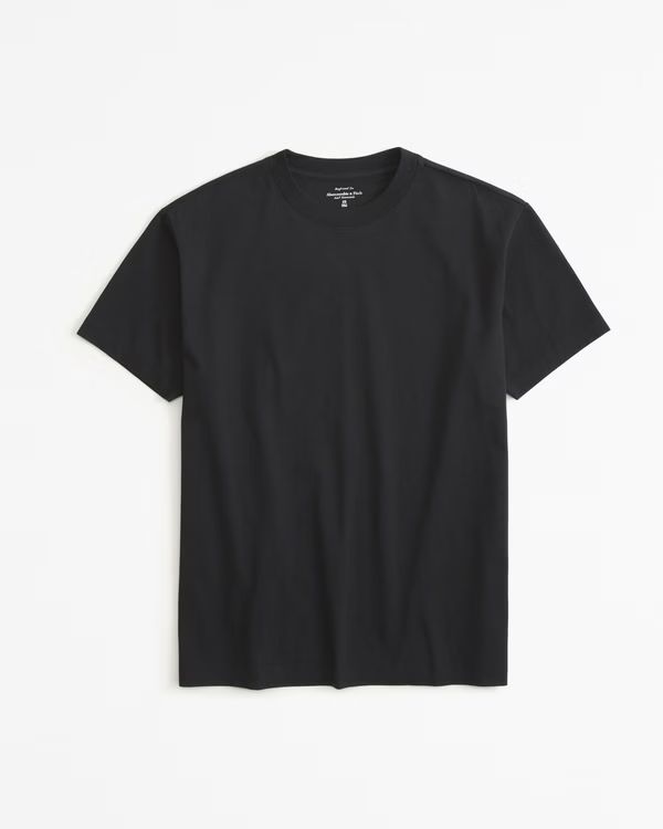 Women's Essential Premium Polished Oversized Tee | Women's Tops | Abercrombie.com | Abercrombie & Fitch (US)