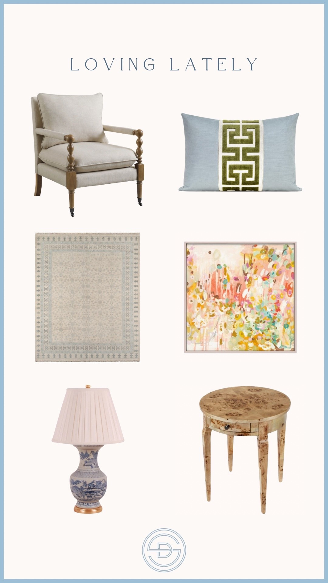 Loving these classic grandmillennial home decor finds - perfect for a colorful grandmillennial living room! 

Accent chair, neutral rug, living room decor, chinoiserie lamp 

#LTKHome #LTKSaleAlert