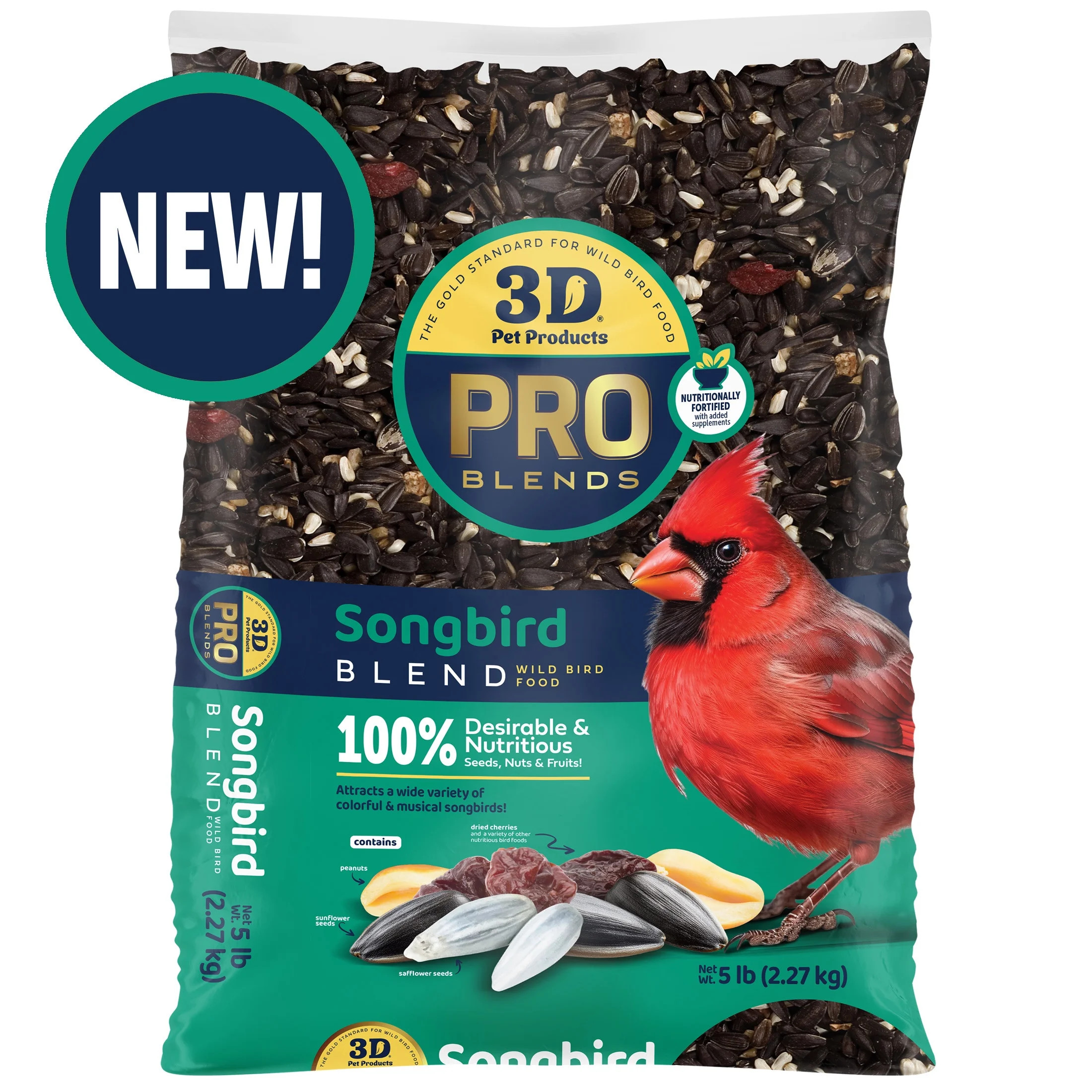 3-D Pro Blends Songbird Blend Wild Bird Food, Wild Bird Seeds, 5 Pounds | Walmart (US)