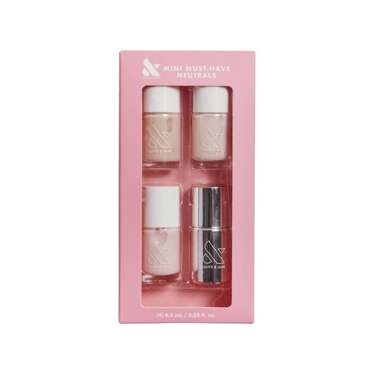 Olive & June Mini Neutrals Nail Polish Set - 4ct | Target