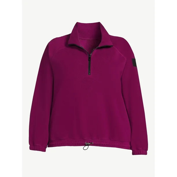 Love & Sports Women's Quarter Zip Fleece Pullover, Sizes XS-XXXL | Walmart (US)