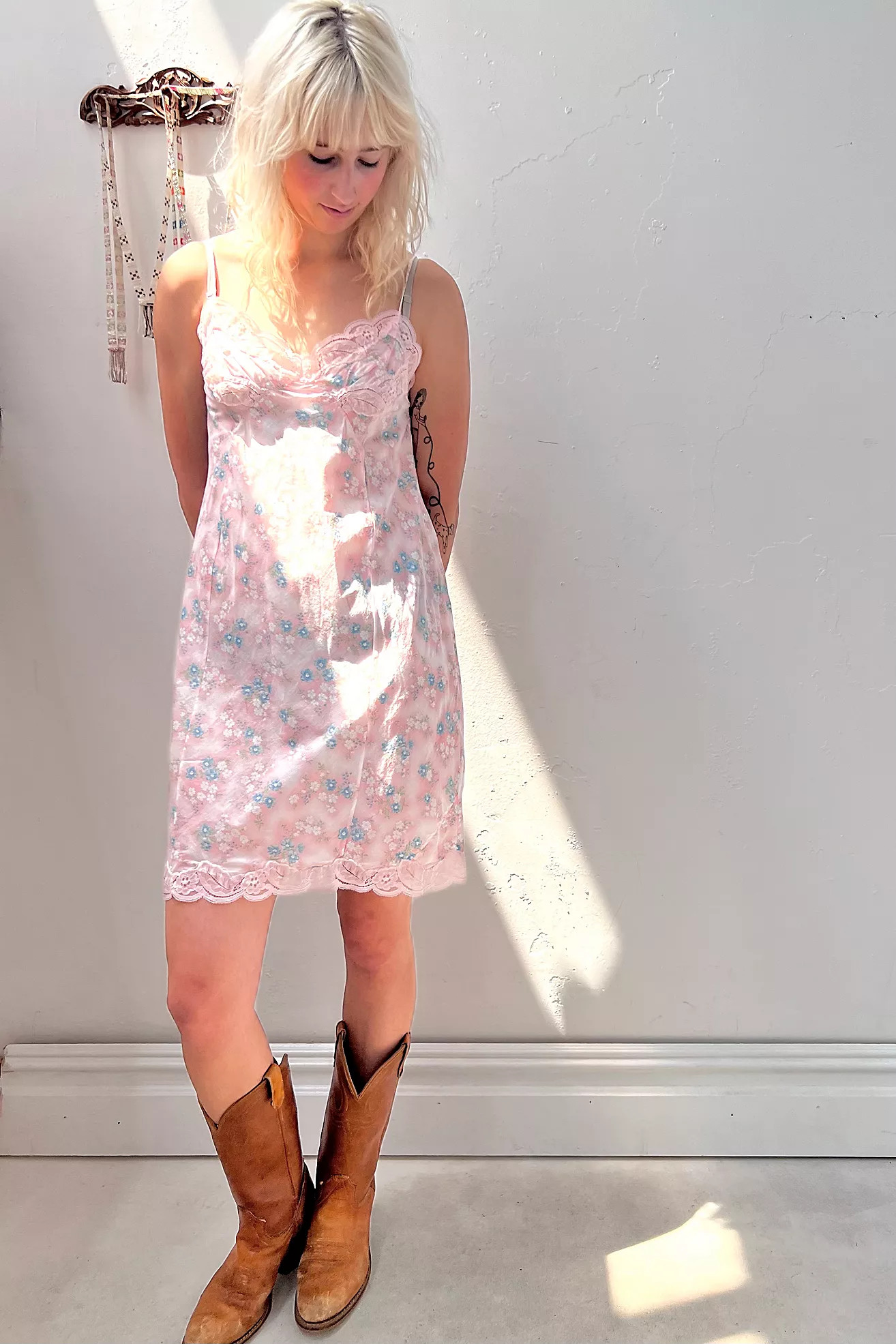Vintage Sweet Floral Slip Dress Selected by Anna Corinna | Free People (Global - UK&FR Excluded)