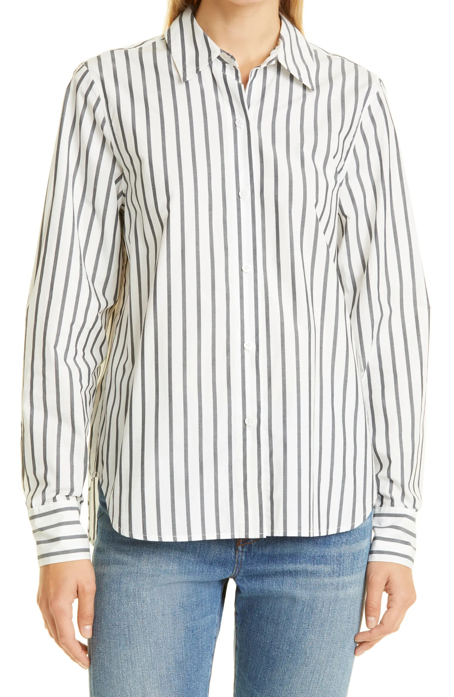 Jenni Kayne Classic Stripe Cotton Button-Up Shirt | Nordstrom | Nordstrom