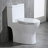 WOODBRIDGE B-0500 High One Piece Short Compact Bathroom Tiny Mini Commode Water Closet Dual Flush Co | Amazon (US)