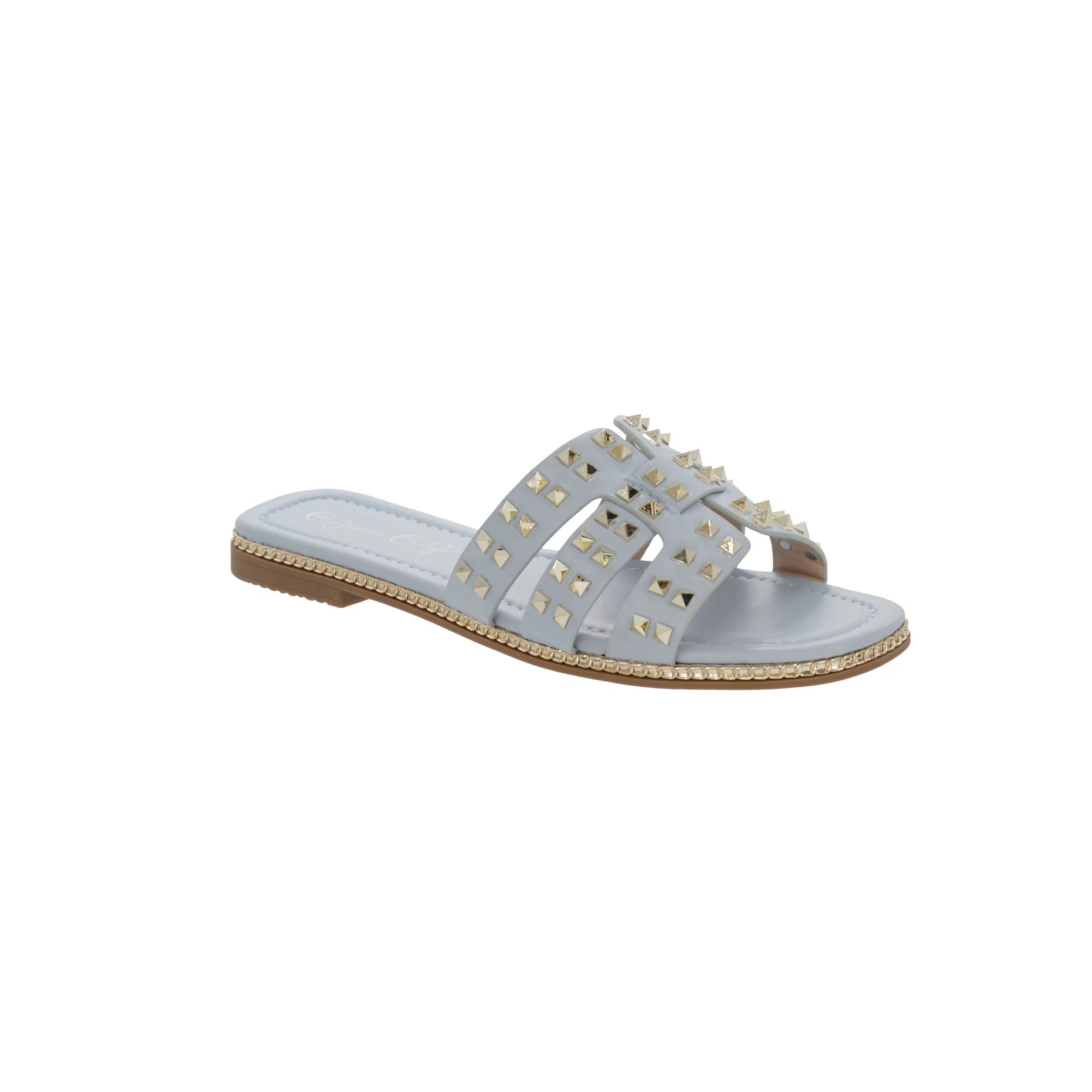 Jessica Carlyle Women's Sue Studded H-Band Flat Sandals | Walmart (US)
