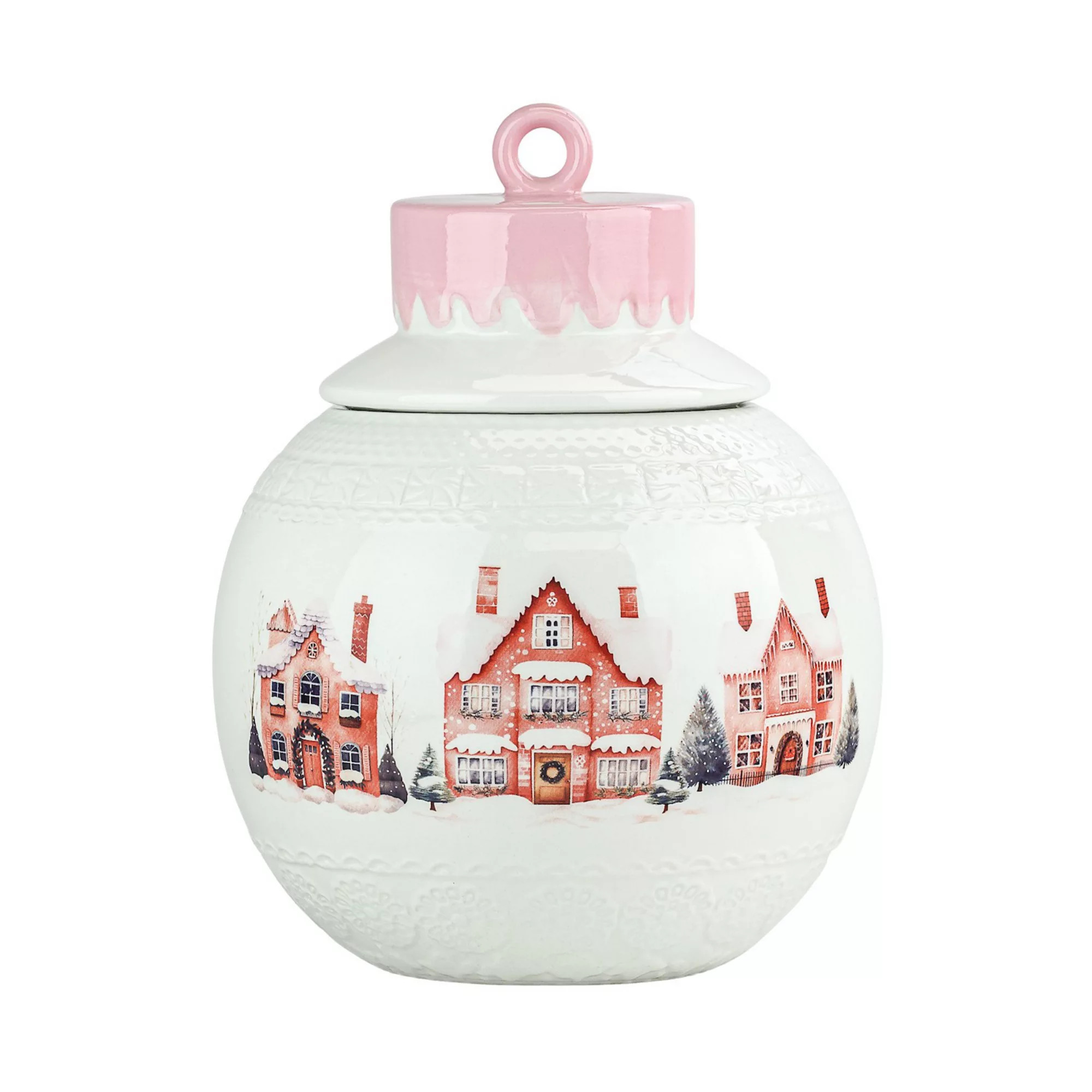 10 Strawberry Street Winter Village Scene Ceramic Canister | Kohl's