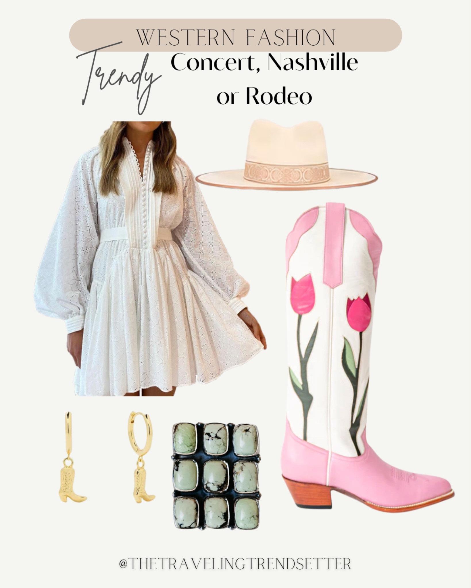 Trendy, rodeo fashion, cowboy hat, cowboy, trucker, hat, fringe bag, gold, hoops, booties, boots, cowgirl, cowboy, jeans, shorts, spring outfit, concert outfit, Nashville outfit, radio outfit, trendy country, concert, outfit, music festival, spring outfit, summer outfit, white blouse, travel outfit, western BoHo chic hippie

#LTKworkwear #LTKstyletip #LTKfindsunder50