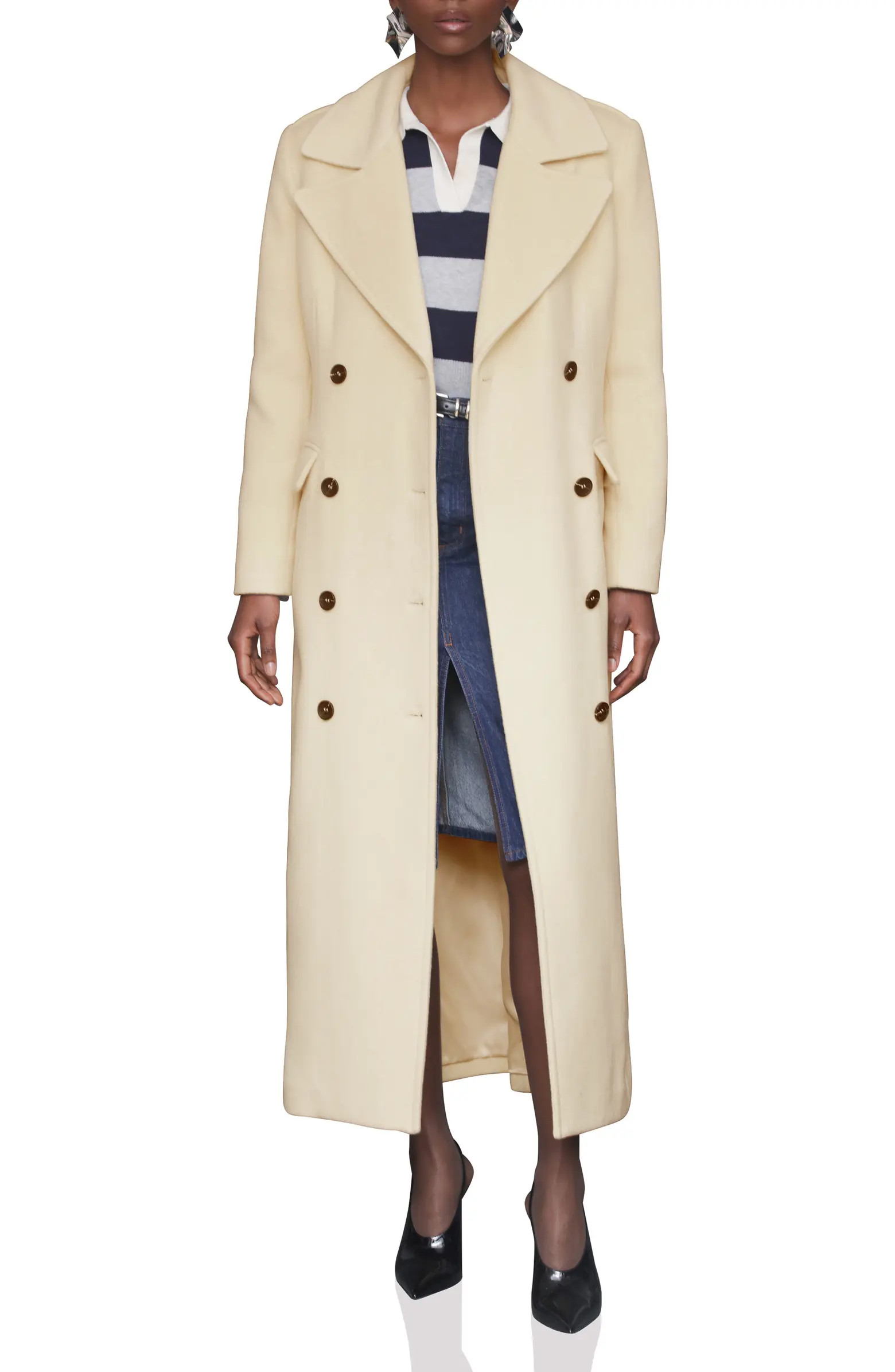Double Breasted Tailored Maxi Coat | Nordstrom