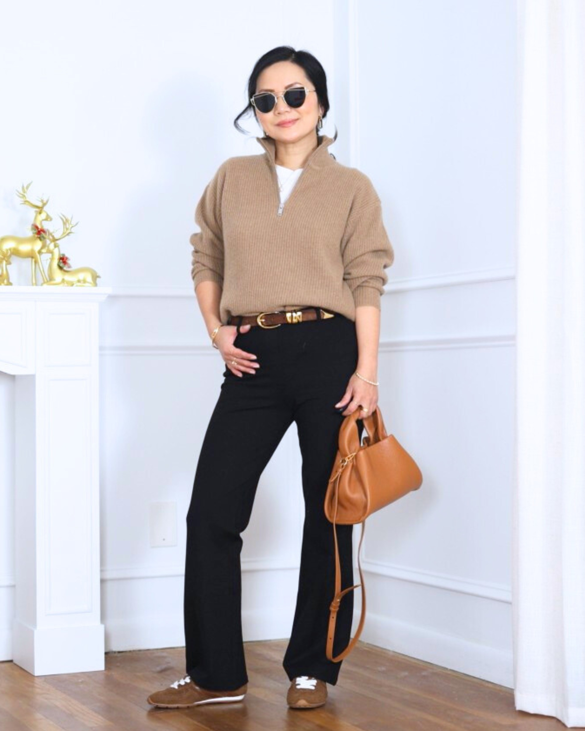 Casual but polished in a Quince cashmere quarter-zip layered over a tee with Quince bootcut pants—finished with Steve Madden sneakers for that easy, everyday off-duty vibe. I’m 5’2, wearing size XS.

#LTKOver40 #LTKPetite #LTKootd