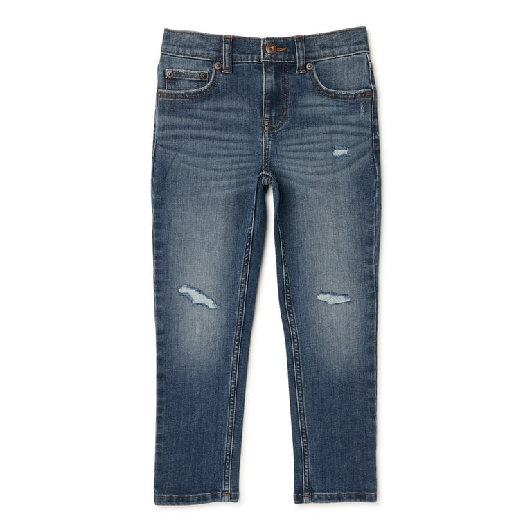 Wonder Nation Boys Rip & Repair Denim Jeans, Sizes 4-18 & Husky | Walmart (US)