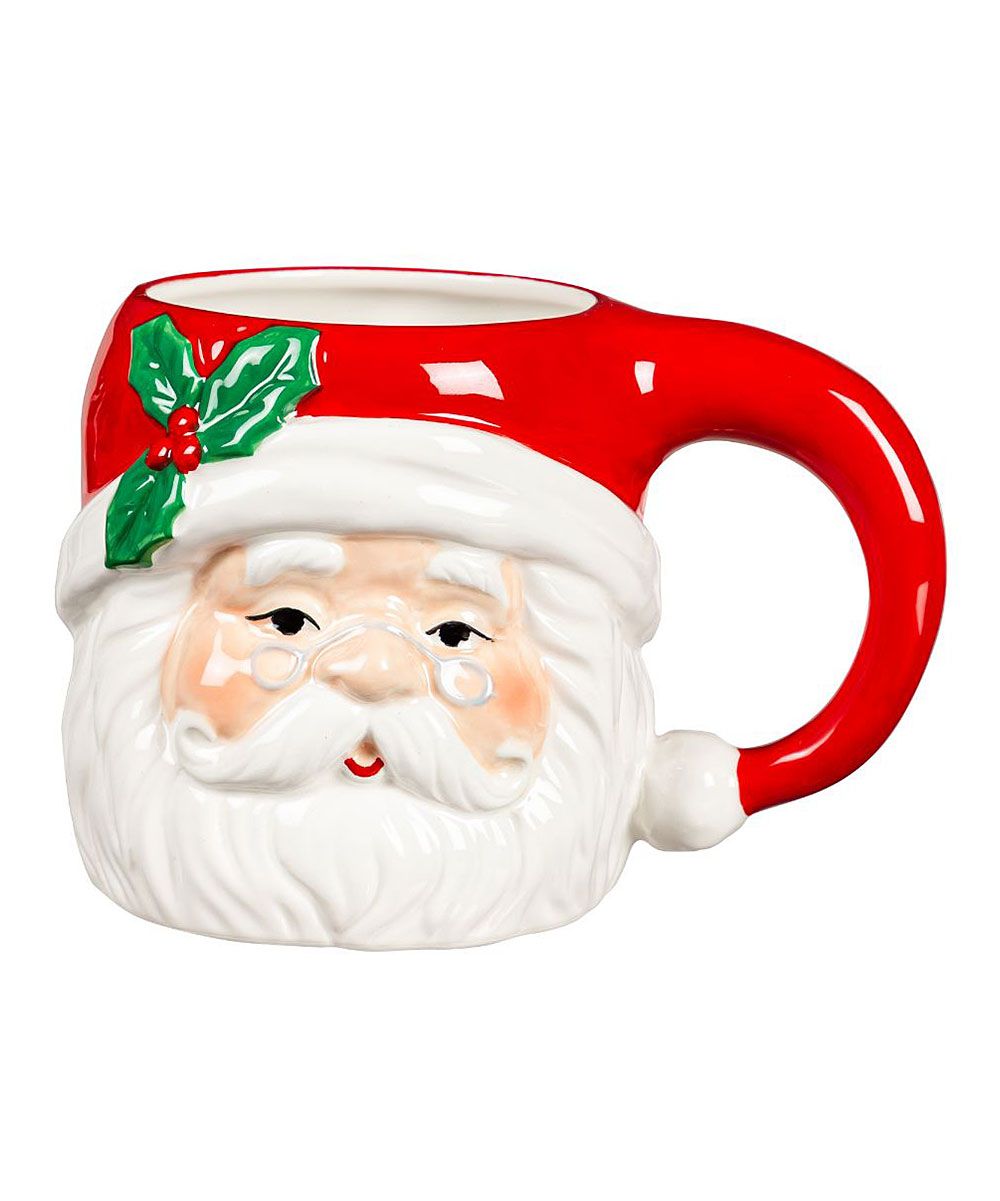 Evergreen Mugs - Red & White Santa Figural Mug | Zulily