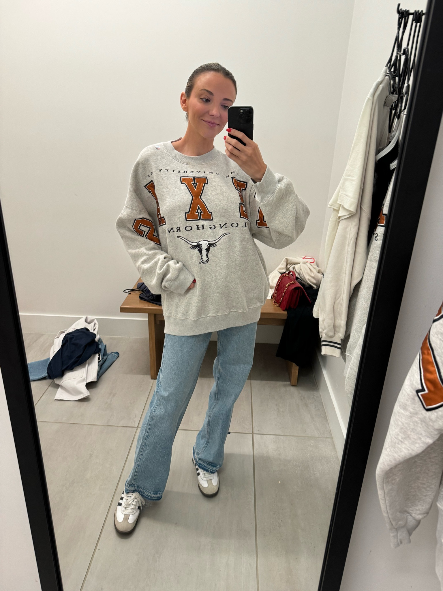 Abercrombie sweatshirt and jeans. Code AFDANI

#LTKFindsUnder100 #LTKBacktoSchool #LTKSaleAlert