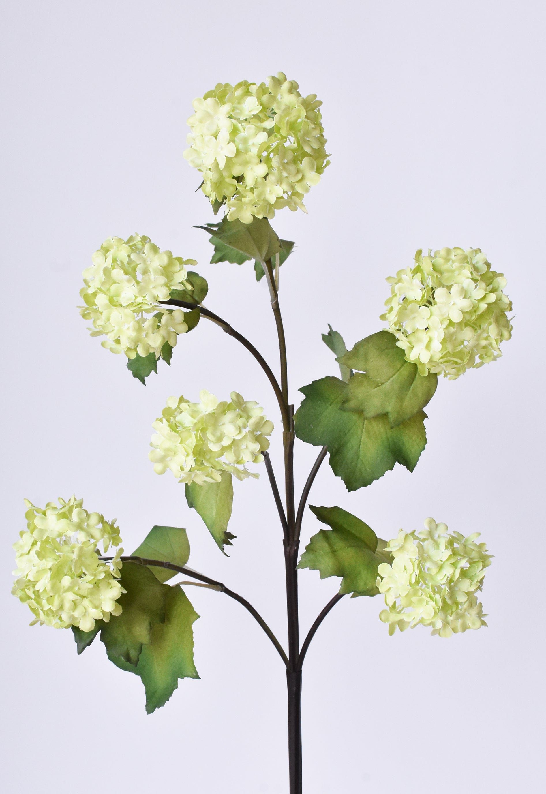 30" Faux Green Snowball Hydrangea Stem | HouseFloral