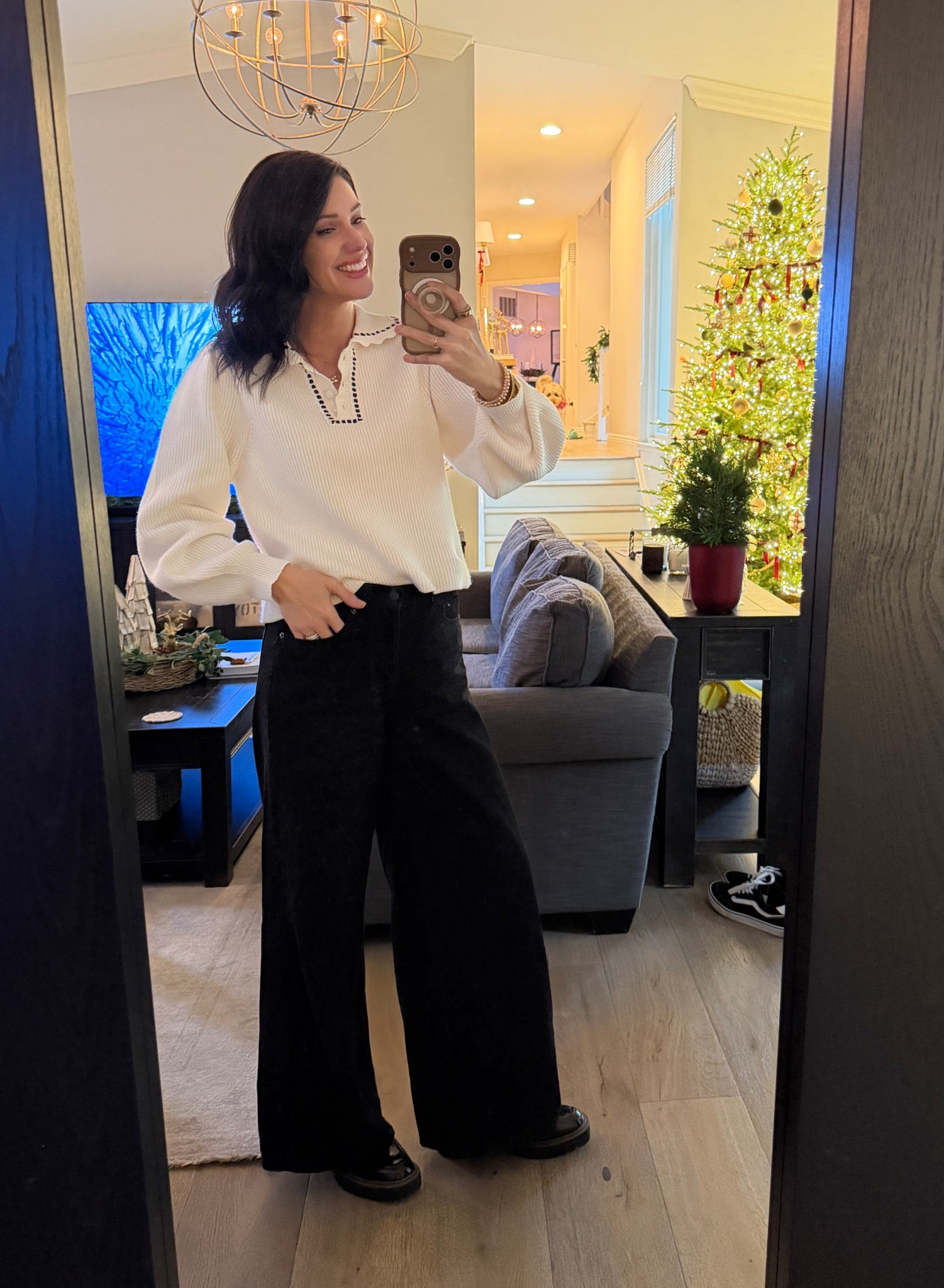 I told you I would wear this to a performance! lol. Audrey’s Girl Scout caroling. I love this sweater for the holidays   Neutral but still festive  

#LTKHoliday #LTKFindsUnder50 #LTKootd