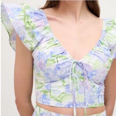 NEW Hill House Alexa Top in Blue Hydrangea Cotton XS  | eBay | eBay US