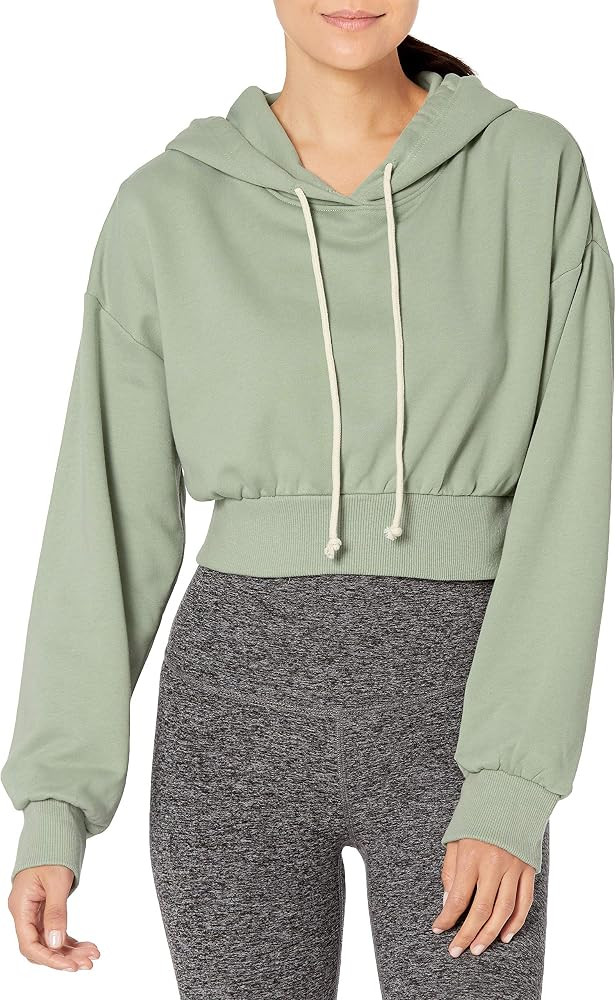 NIA Women's Bowery Casual Cropped Long Sleeve Hoodie Sweatshirt | Amazon (US)