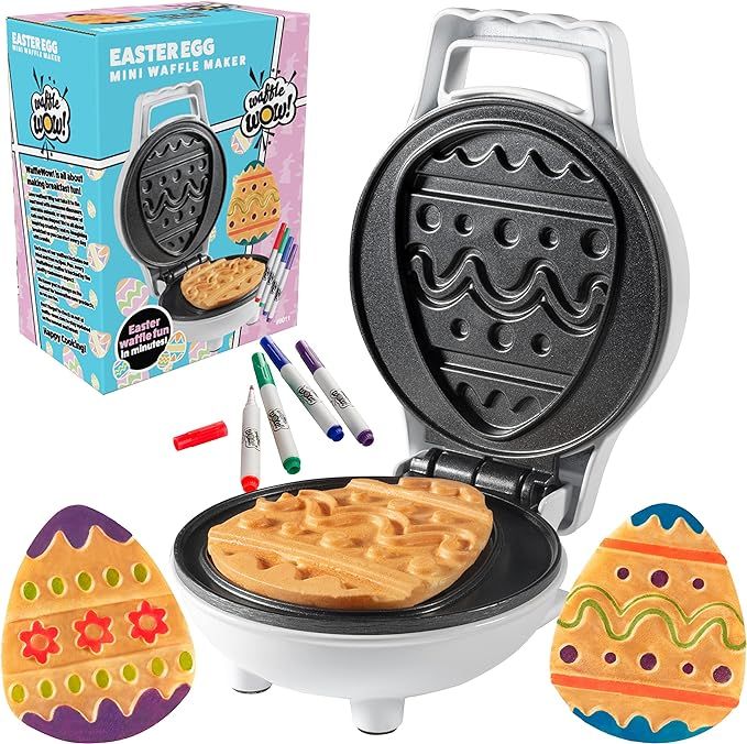 Mini Easter Egg Waffle Maker- Make Holiday Special w Cute Waffler Iron- Ready to Decorate Set Inc... | Amazon (US)