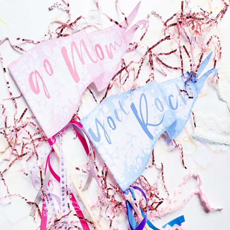 Go Mom  Watercolor Pennant  Mothers Day  Mothers Day | Etsy | Etsy (US)