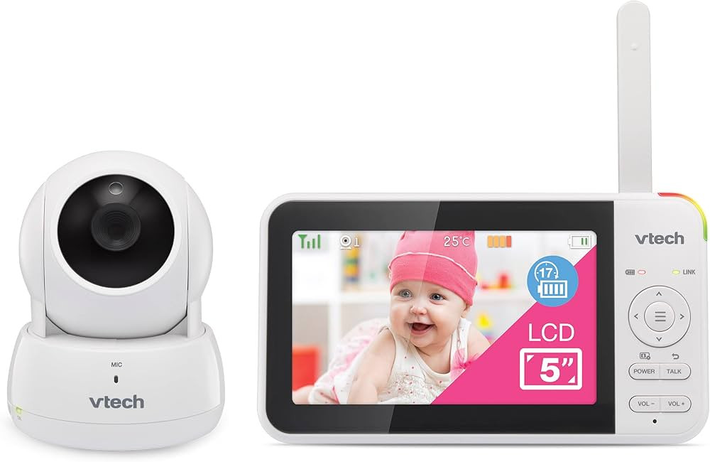 VTech VM924 Video Baby Monitor with Camera, Pan&Tilt, Baby Monitor with 5" LCD Screen,Up to 17 Hr... | Amazon (UK)
