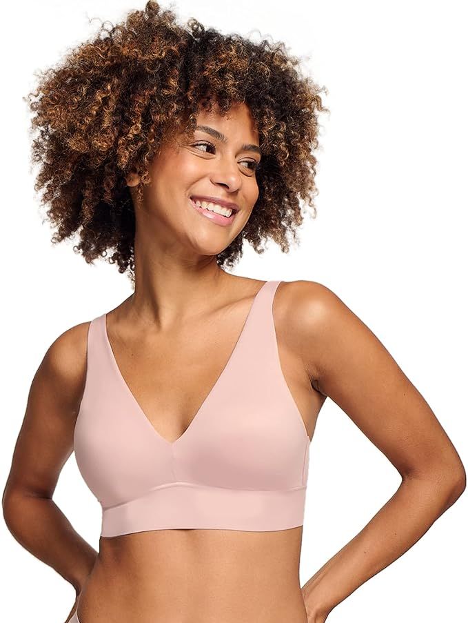 Floatley Cozy Wireless Plunge Bra for Women, Buttery Soft Comfort Seamless Everyday Bra with Embe... | Amazon (US)