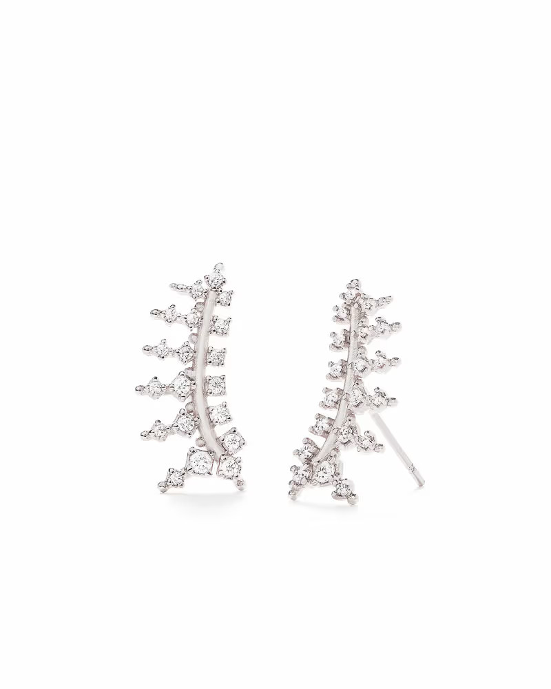 Laurie Ear Climbers in Silver | Kendra Scott