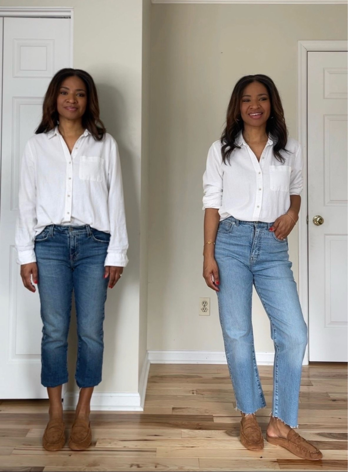 Wearing a small in the linen button down (linking similar ones). Wearing a size 4 in the barrel jeans and a size 27 in the straight jeans (linking similar ones). Size up 1/2 in the loafers

#LTKootd #LTKgrwm #LTKOver40