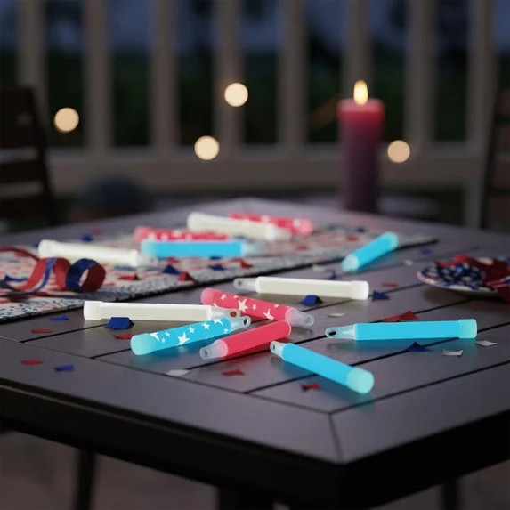 Glow Sticks, Red/White/Blue, 30 Count, Patriotic by Way To Celebrate | Walmart (US)