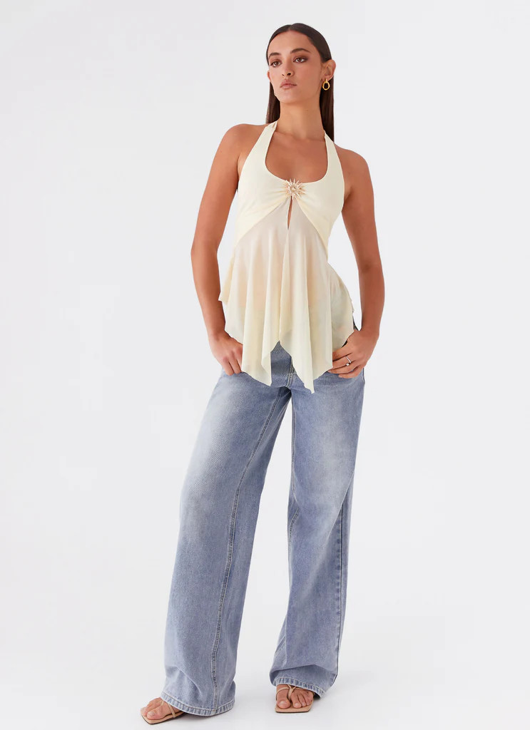 Sunbeam Mesh Top - Yellow | Peppermayo (Global)