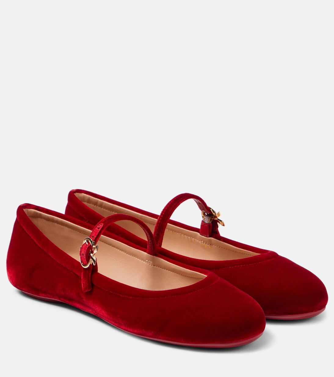 Mary-Jane-Ballerinas Carla aus Samt | Mytheresa (DACH)