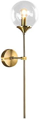 MZSUS Vintage Industrial Wall Mounted Sconce Light, Glass Globe with Gold Base Wall Lamp,Golden W... | Amazon (US)