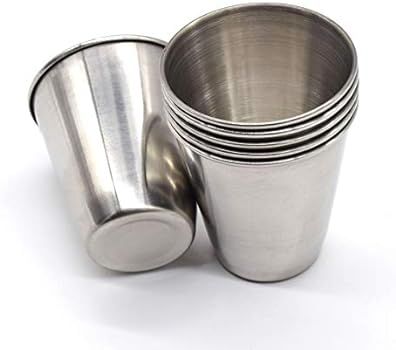 AUEAR, Stainless Steel Shot Glass Espresso Shot Cups Barware Drinking Vessel for Bar Home Restaurant | Amazon (US)
