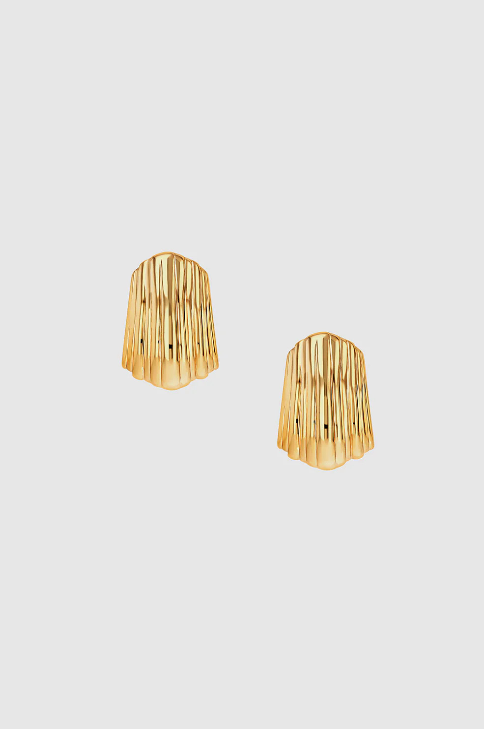 Ribbed Earrings - Gold | Anine Bing