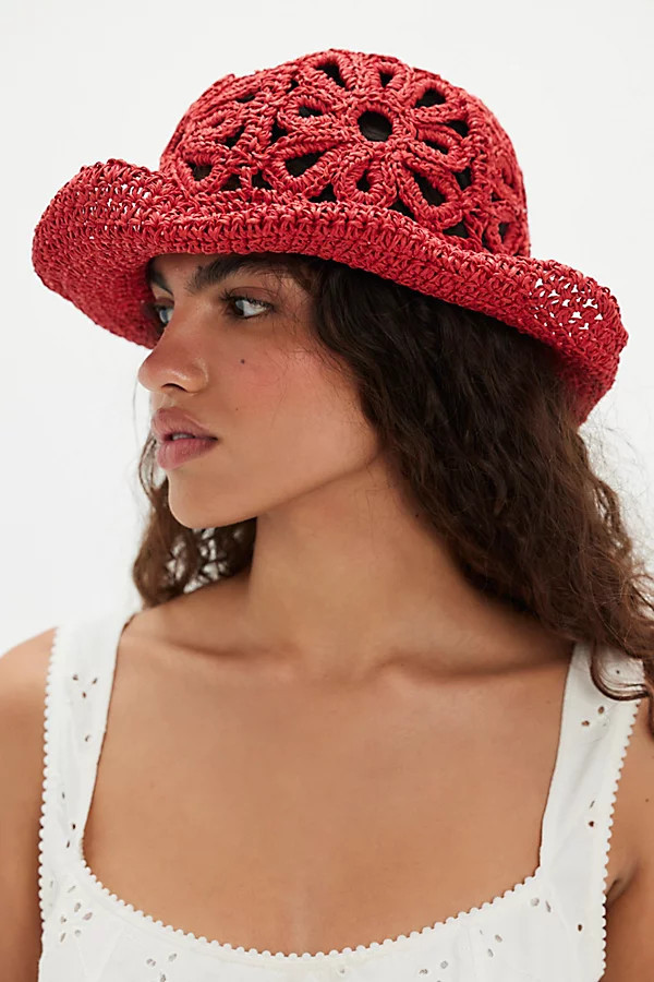 Cut-Out Daisy Straw Hat | Free People (Global - UK&FR Excluded)