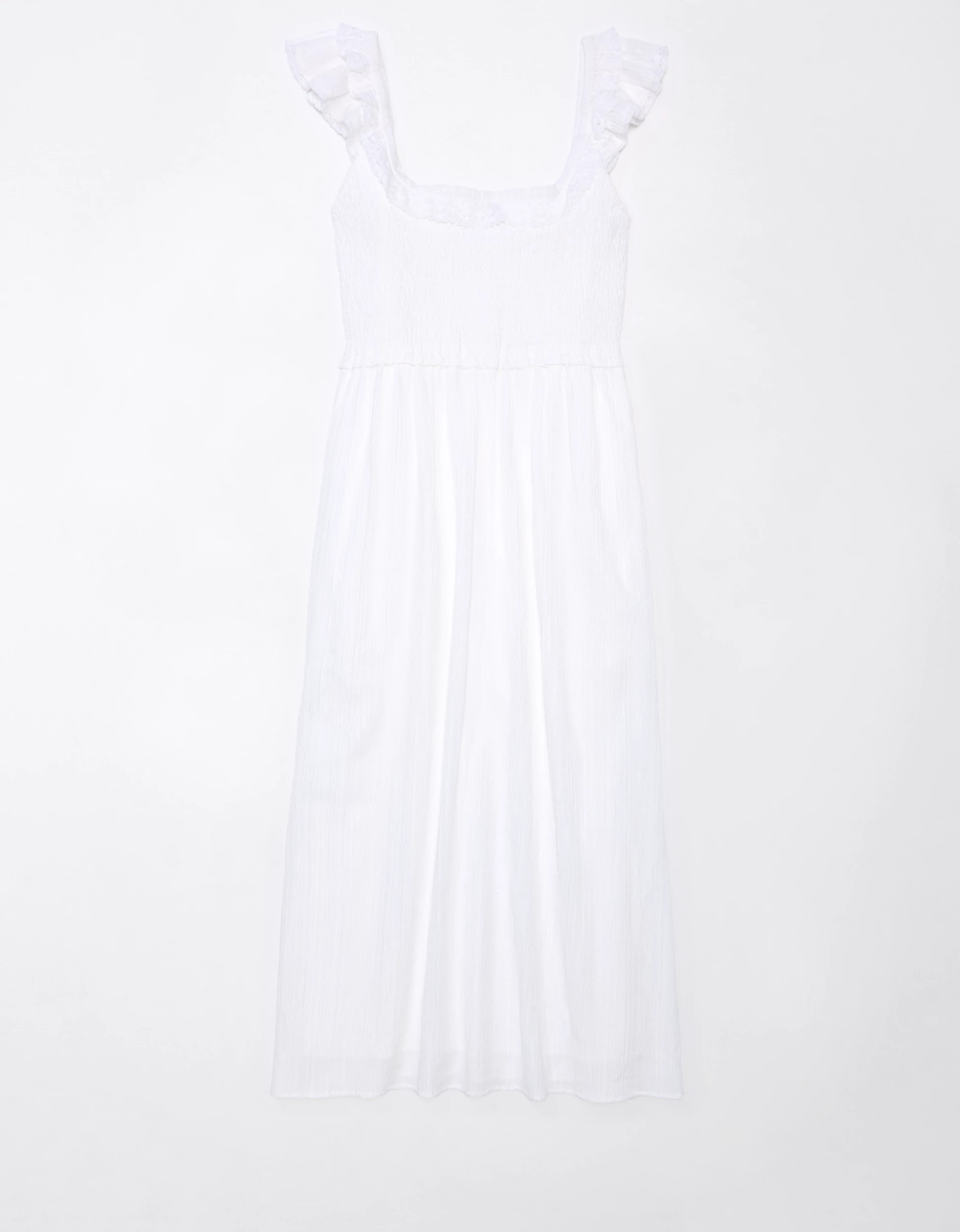 AE Flutter Sleeve Smocked Midi Dress | American Eagle Outfitters (US & CA)