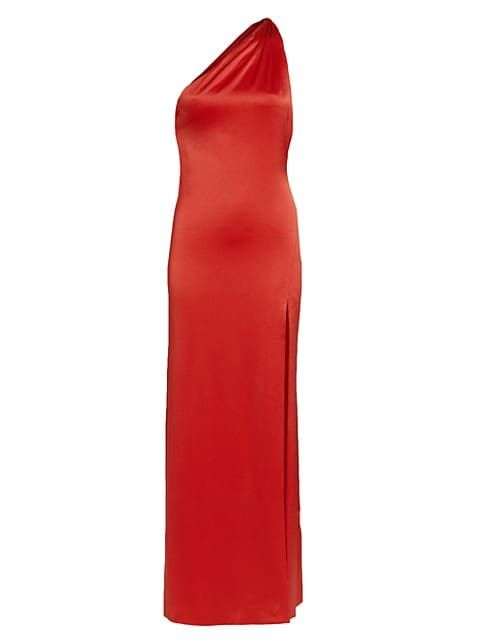 Paulette Satin One-Shoulder Gown | Saks Fifth Avenue