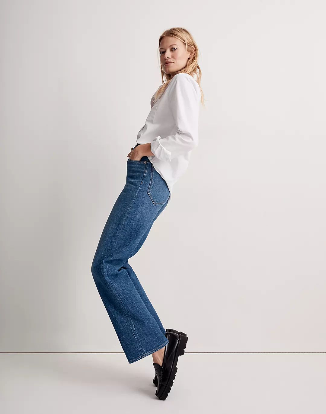The Perfect Vintage Wide-Leg Jean in Leifland Wash | Madewell