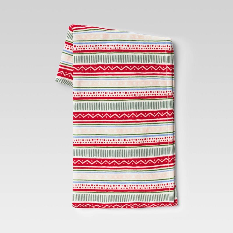 Fair Isle Printed Plush Christmas Throw Blanket - Wondershop™ | Target