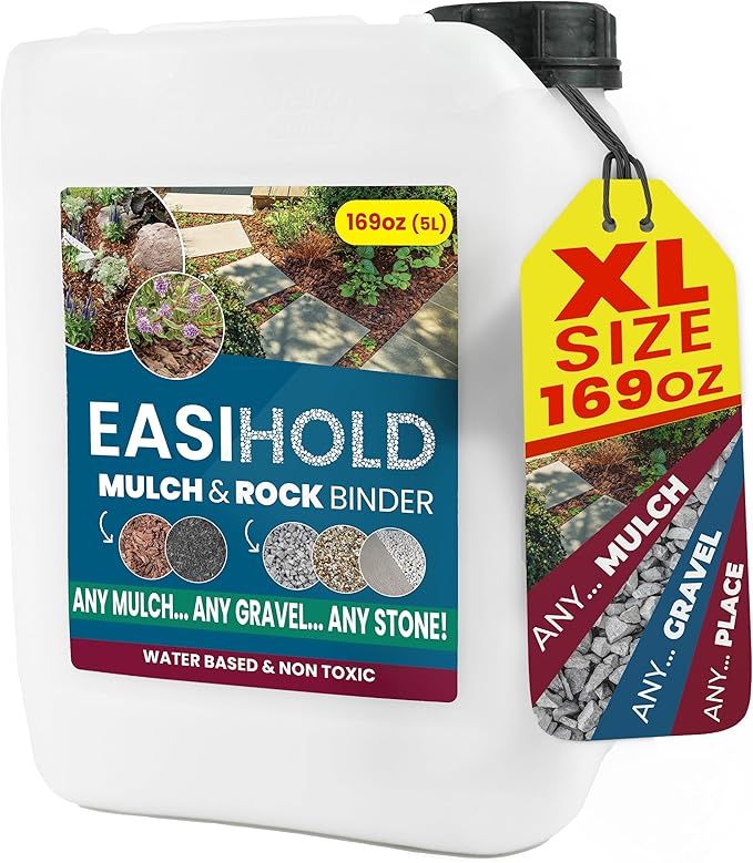 EASIHOLD Rocks - 1.3 Gal Gravel Glue for Pea Gravel, Rock Glue and Mulch Glue in XL Saver Size. L... | Amazon (US)