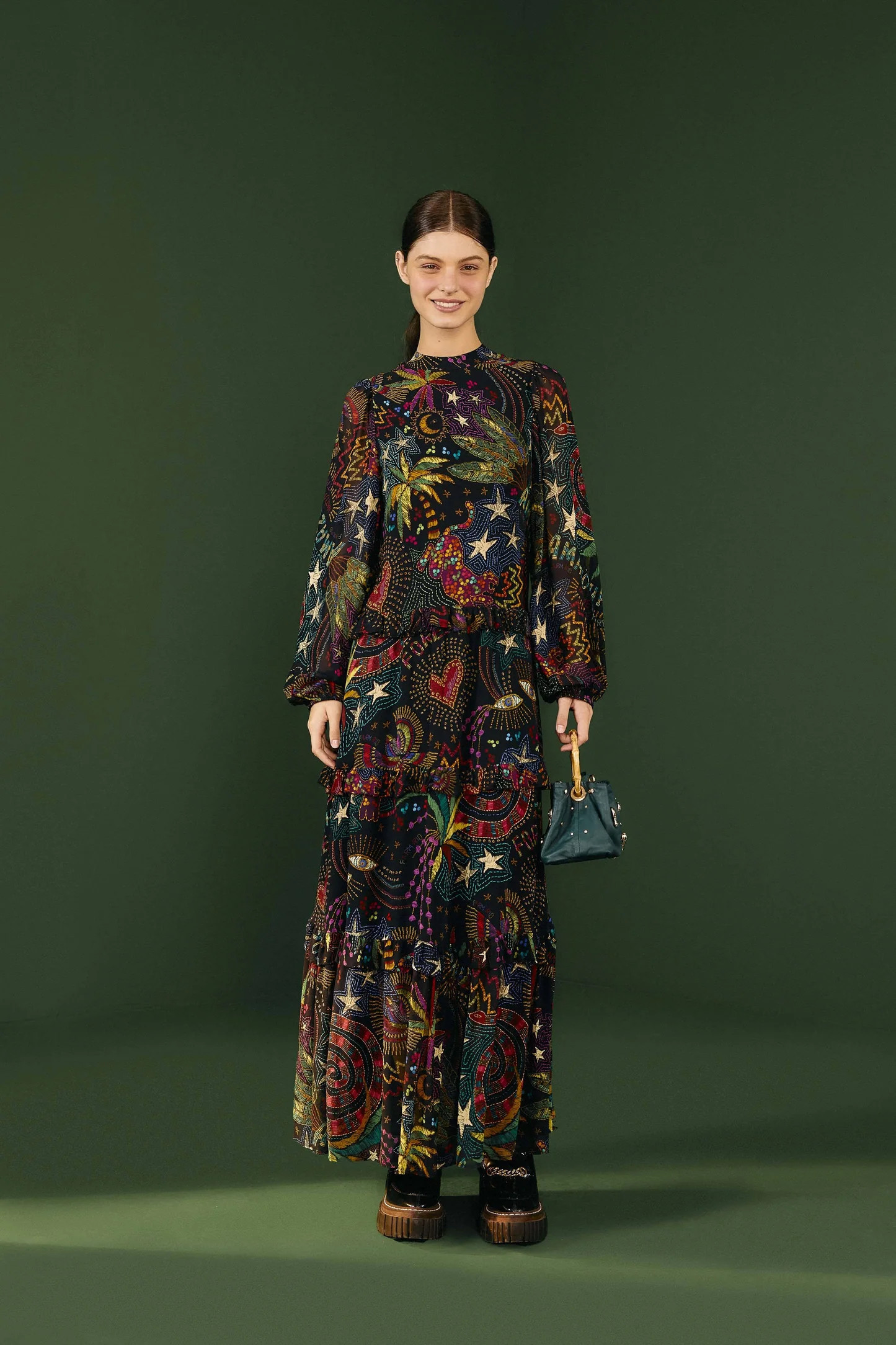 Black Amazonia Maxi Dress | FarmRio (US)